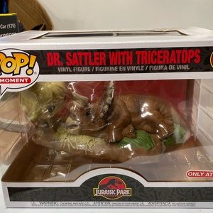 Funko pop moments: Dr. Sattler with Triceratops
